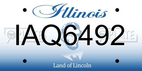 IAQ6492 Illinois License Plate