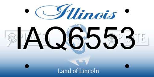 IAQ6553 Illinois License Plate