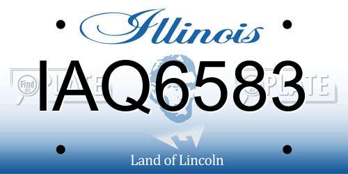 IAQ6583 Illinois License Plate