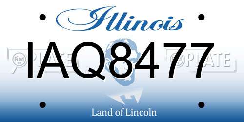 IAQ8477 Illinois License Plate