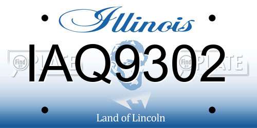 IAQ9302 Illinois License Plate