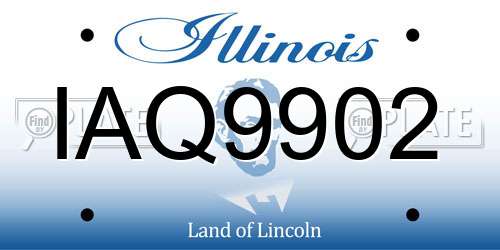 IAQ9902 Illinois License Plate