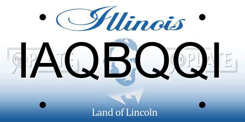 IAQBQQI Illinois License Plate