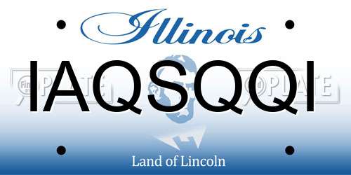 IAQSQQI Illinois License Plate