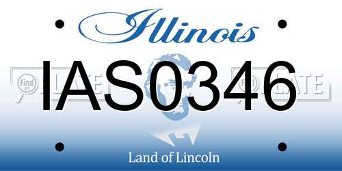 IAS0346 Illinois License Plate