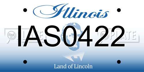 IAS0422 Illinois License Plate