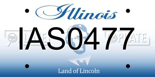 IAS0477 Illinois License Plate