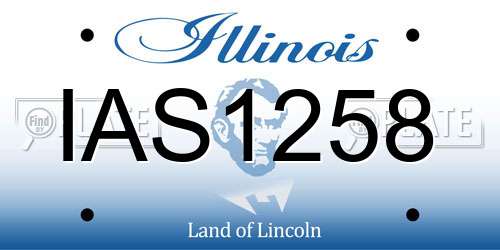 IAS1258 Illinois License Plate