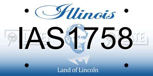 IAS1758 Illinois License Plate