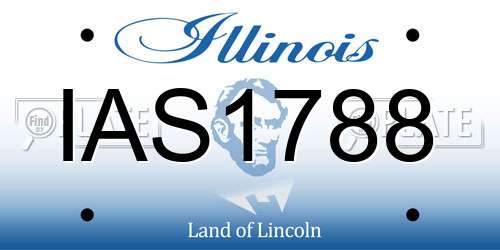 IAS1788 Illinois License Plate