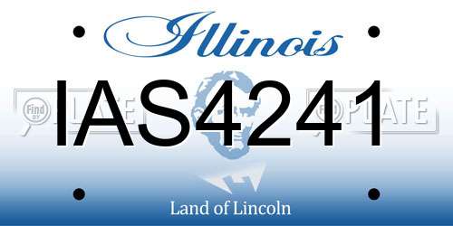 IAS4241 Illinois License Plate