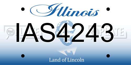 IAS4243 Illinois License Plate