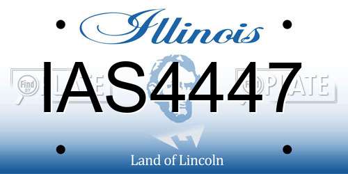 IAS4447 Illinois License Plate