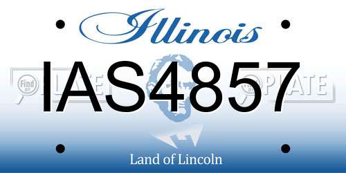 IAS4857 Illinois License Plate