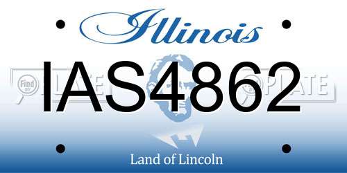 IAS4862 Illinois License Plate