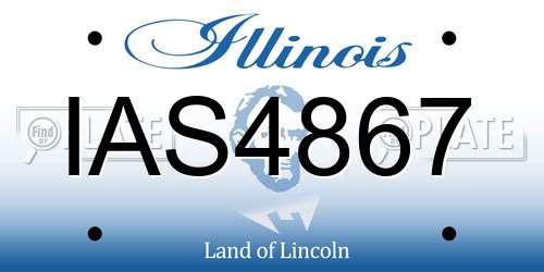 IAS4867 Illinois License Plate