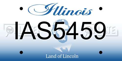 IAS5459 Illinois License Plate