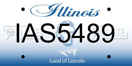 IAS5489 Illinois License Plate