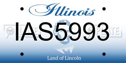 IAS5993 Illinois License Plate