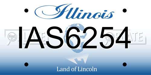 IAS6254 Illinois License Plate