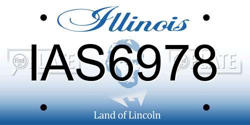 IAS6978 Illinois License Plate