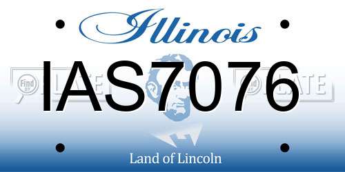 IAS7076 Illinois License Plate