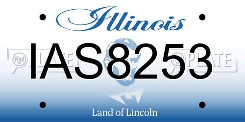 IAS8253 Illinois License Plate