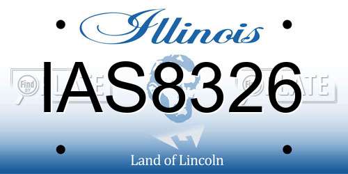 IAS8326 Illinois License Plate