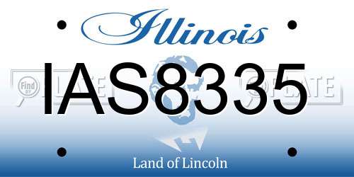 IAS8335 Illinois License Plate