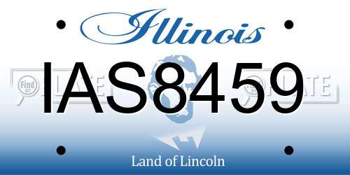IAS8459 Illinois License Plate