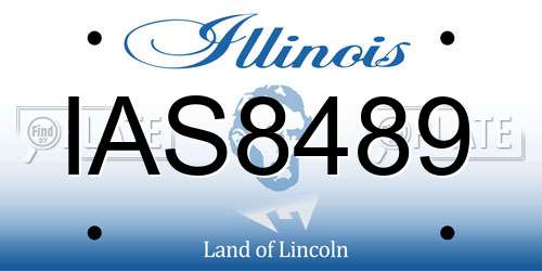 IAS8489 Illinois License Plate