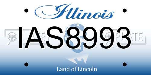 IAS8993 Illinois License Plate