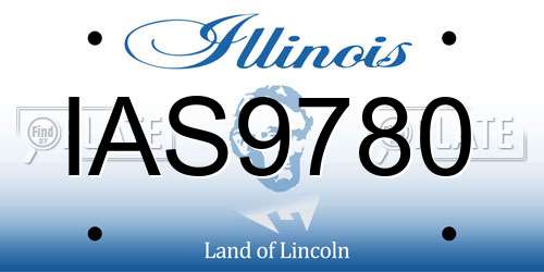 IAS9780 Illinois License Plate