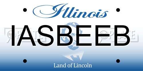 IASBEEB Illinois License Plate