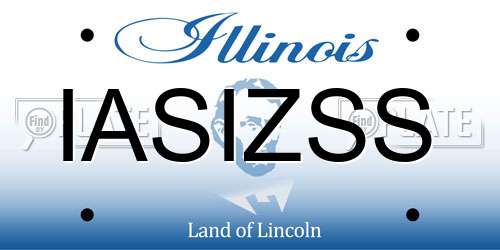 IASIZSS Illinois License Plate