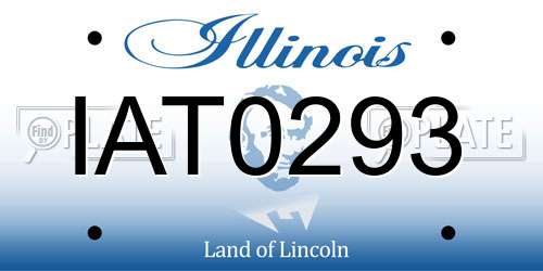IAT0293 Illinois License Plate