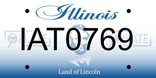IAT0769 Illinois License Plate