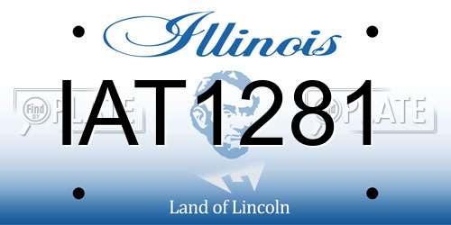 IAT1281 Illinois License Plate