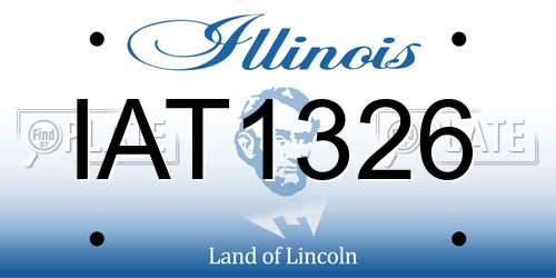 IAT1326 Illinois License Plate