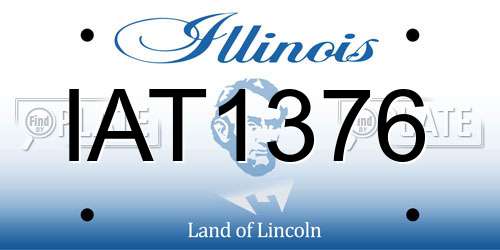 IAT1376 Illinois License Plate