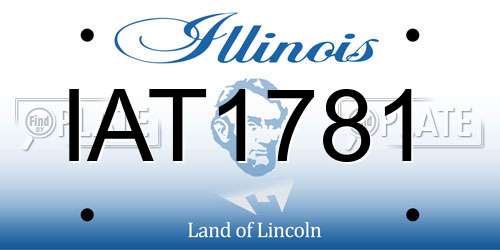 IAT1781 Illinois License Plate