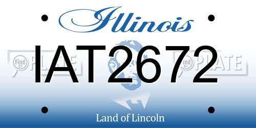 IAT2672 Illinois License Plate