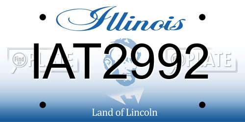 IAT2992 Illinois License Plate