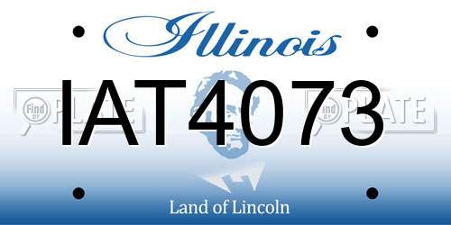 IAT4073 Illinois License Plate