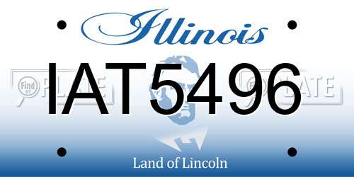 IAT5496 Illinois License Plate
