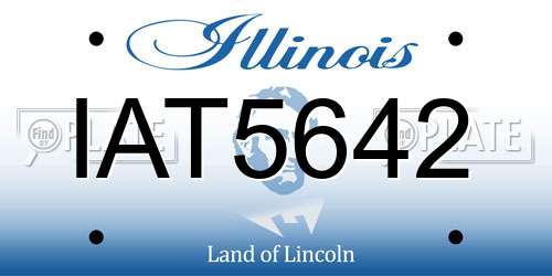 IAT5642 Illinois License Plate