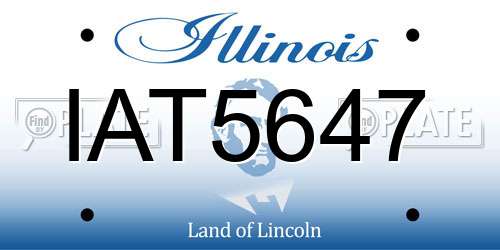 IAT5647 Illinois License Plate