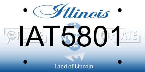 IAT5801 Illinois License Plate