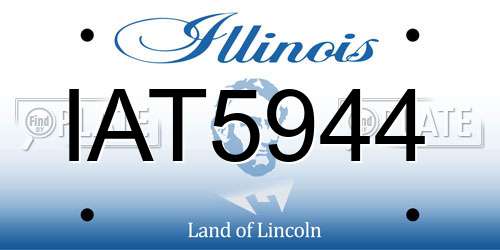 IAT5944 Illinois License Plate