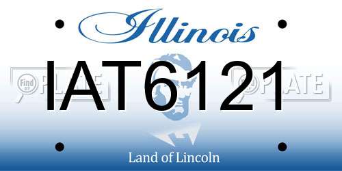 IAT6121 Illinois License Plate